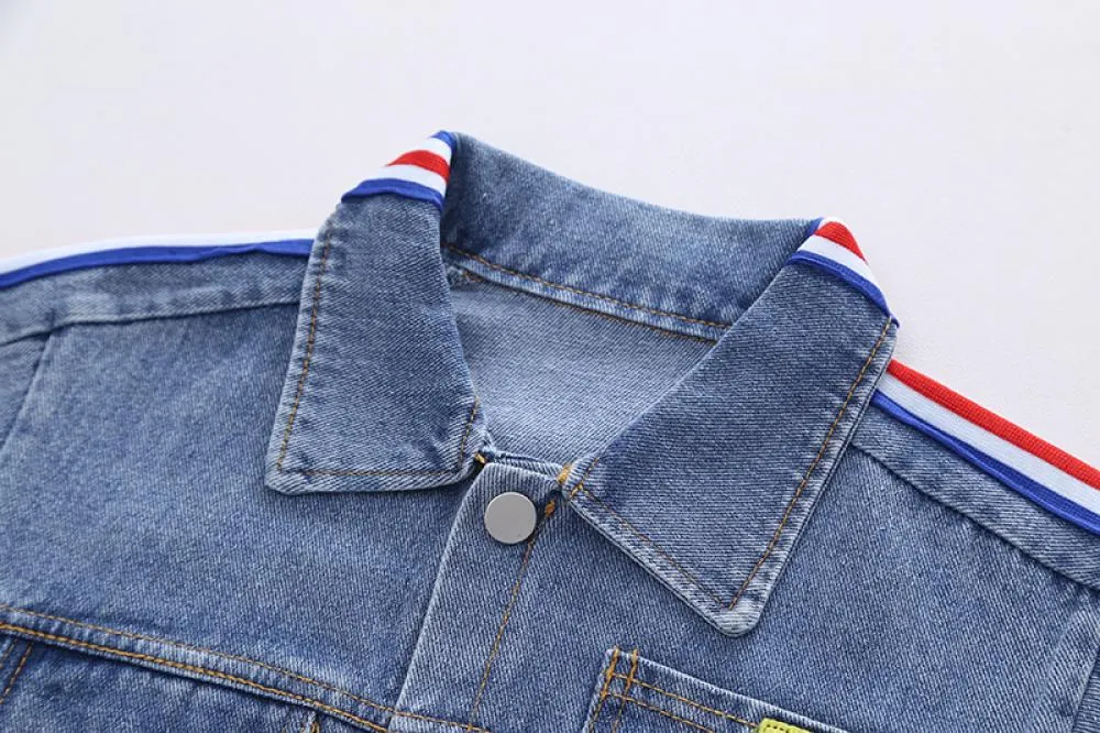 1-5T Boys Spring and Autumn Girls Western Style Long Sleeve Casual Three-piece Set Wholesale