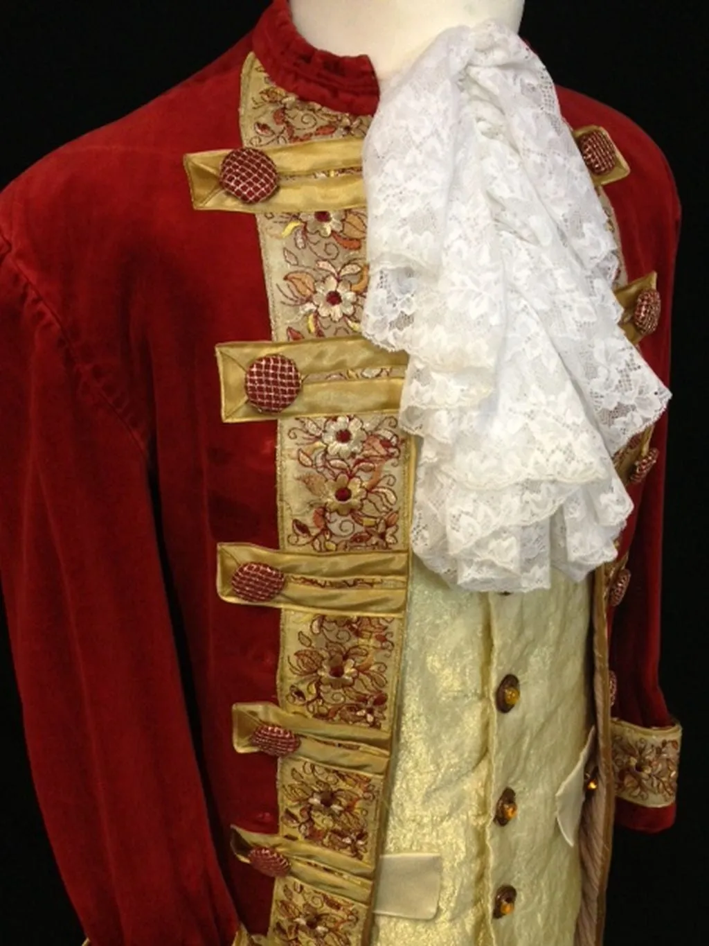 18th Century Court Gent in Ruby and Gold