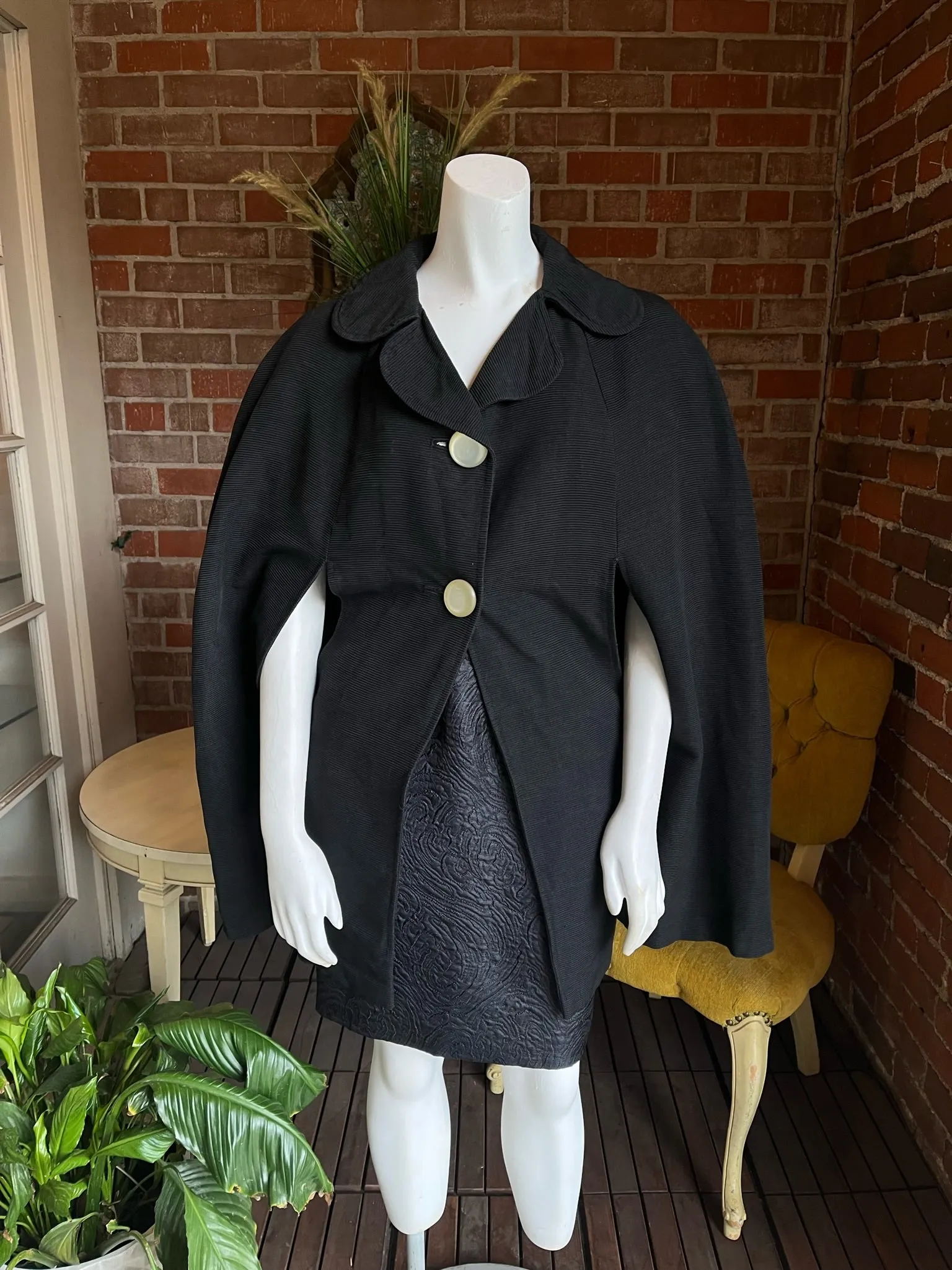 1960s Mod Grosgrain Cape