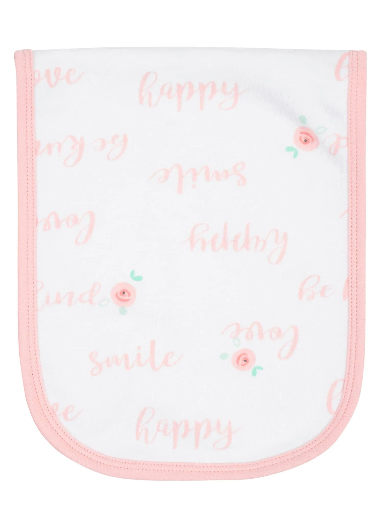 3-Pack Baby Girls Love You Organic Burp Cloths