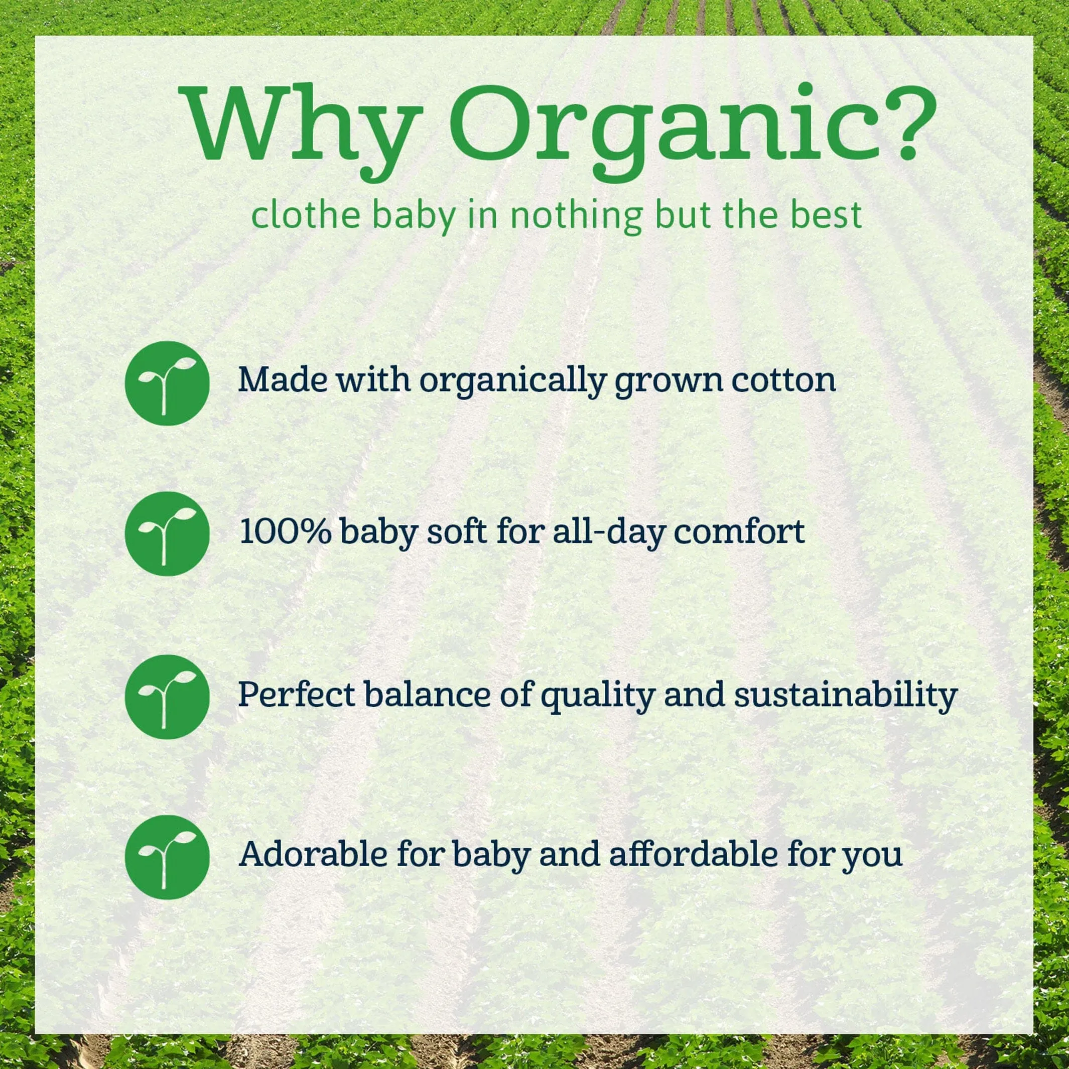3-Pack Baby Girls Love You Organic Burp Cloths