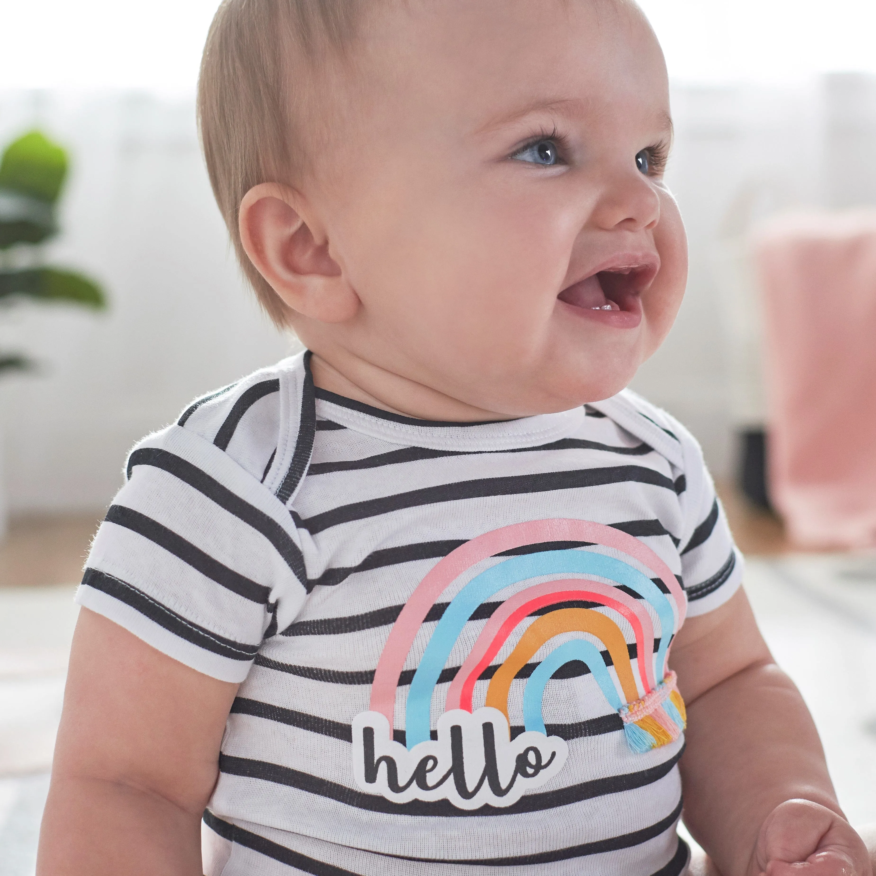 3-Pack Baby Girls Rainbow Onesies® Bodysuits