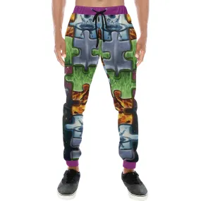 4 elements puzzle Men's Sweatpants