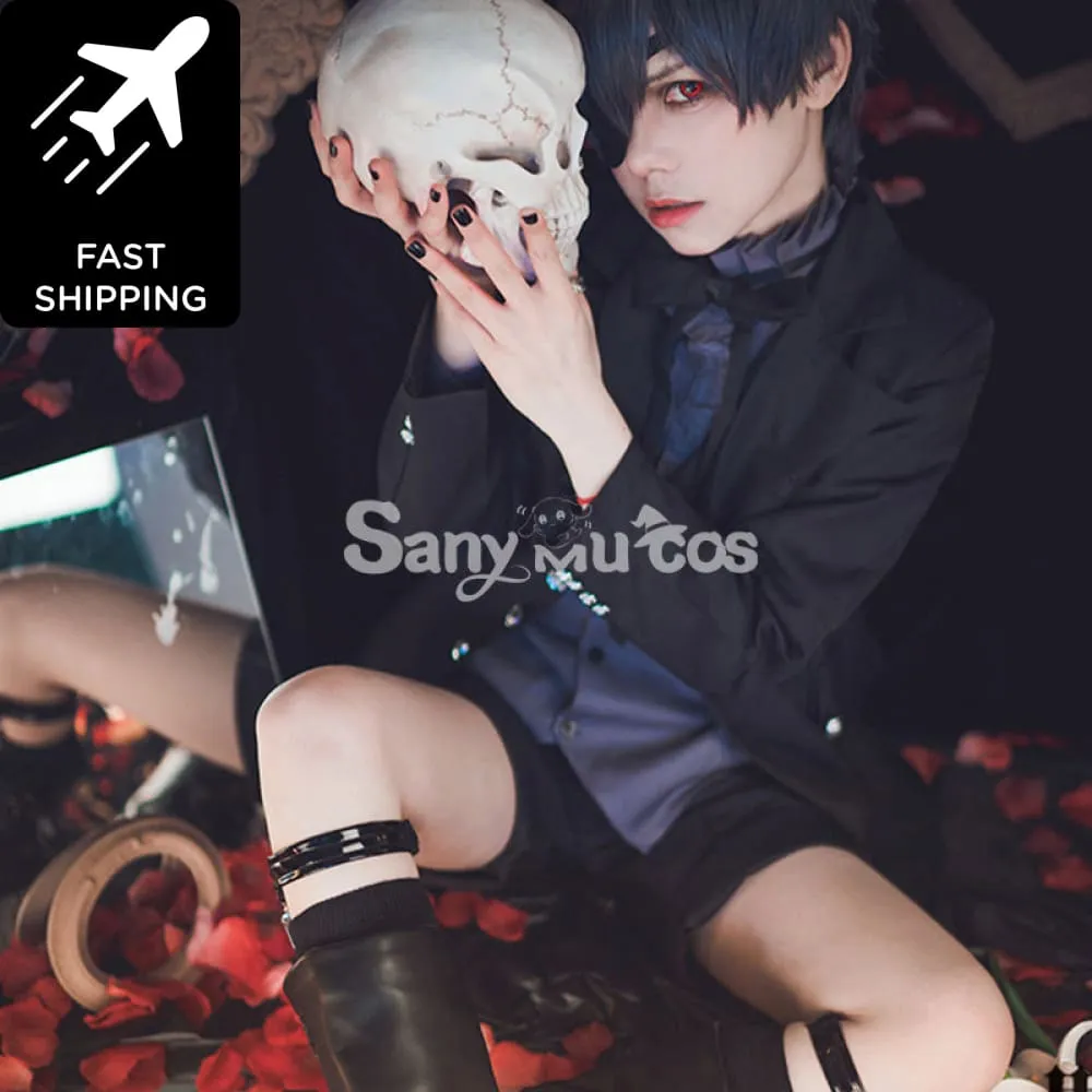 【48H To Ship】Anime Black Butler Lady Ciel Phantomhive Devil Classical Long Coat Suit Cosplay Costume