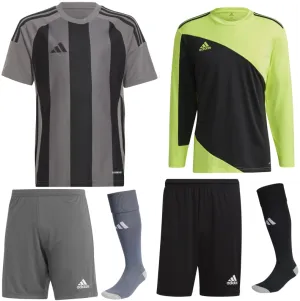 ADIDAS STRIPED 24 KIT BUNDLE GREY BLACK
