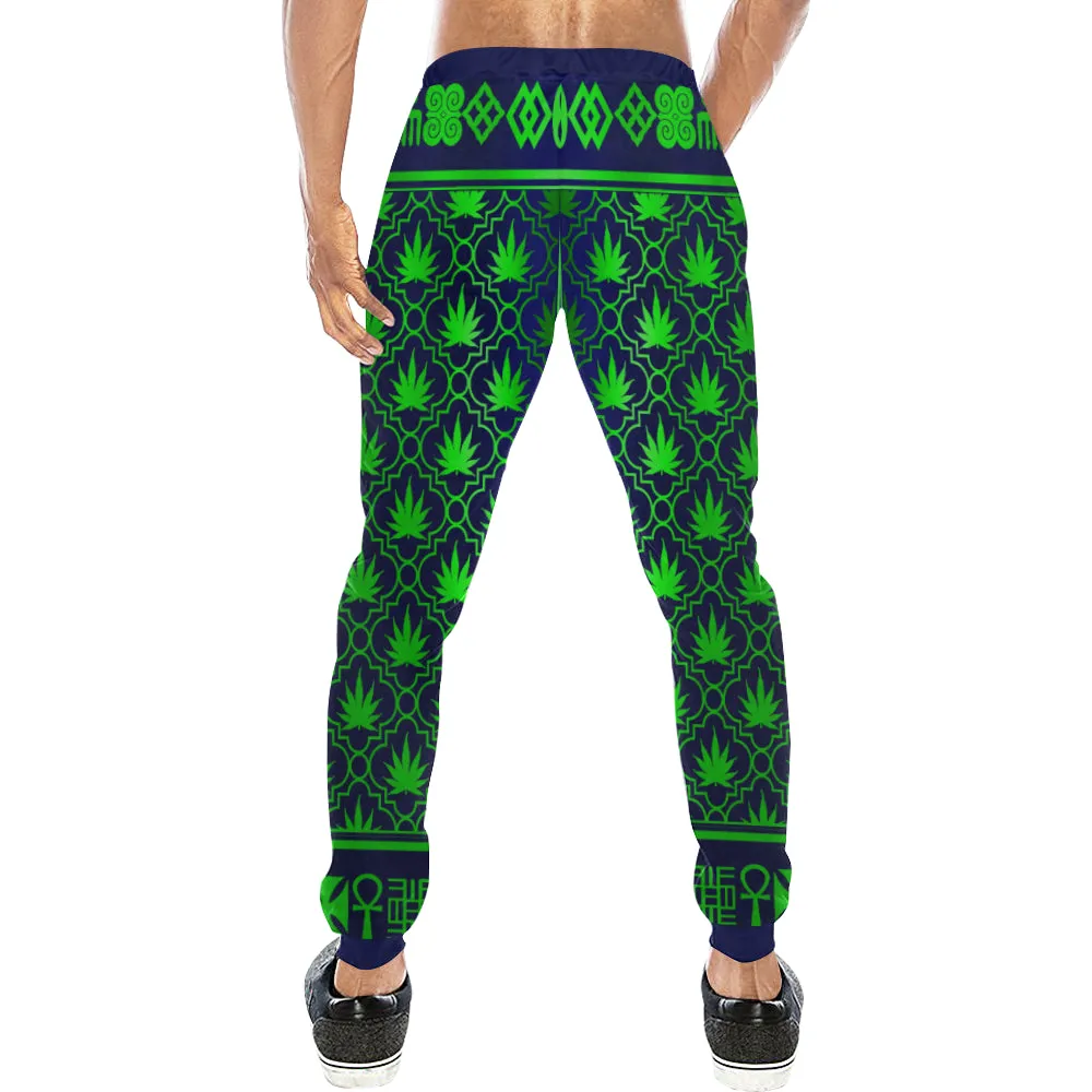 ADRINKRA GOLD GREEN LEAF Men's  Sweatpants
