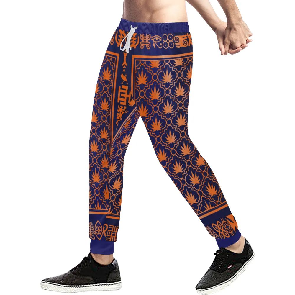 ADRINKRA ORANGE LEAF Men's Sweatpants
