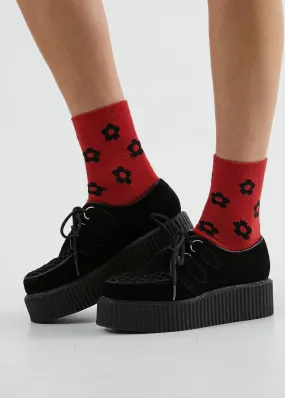 Afends Womens Mod Flower - Hemp Socks One Pack - Flame Red