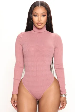 Alanna Turtleneck Bodysuit - Rose