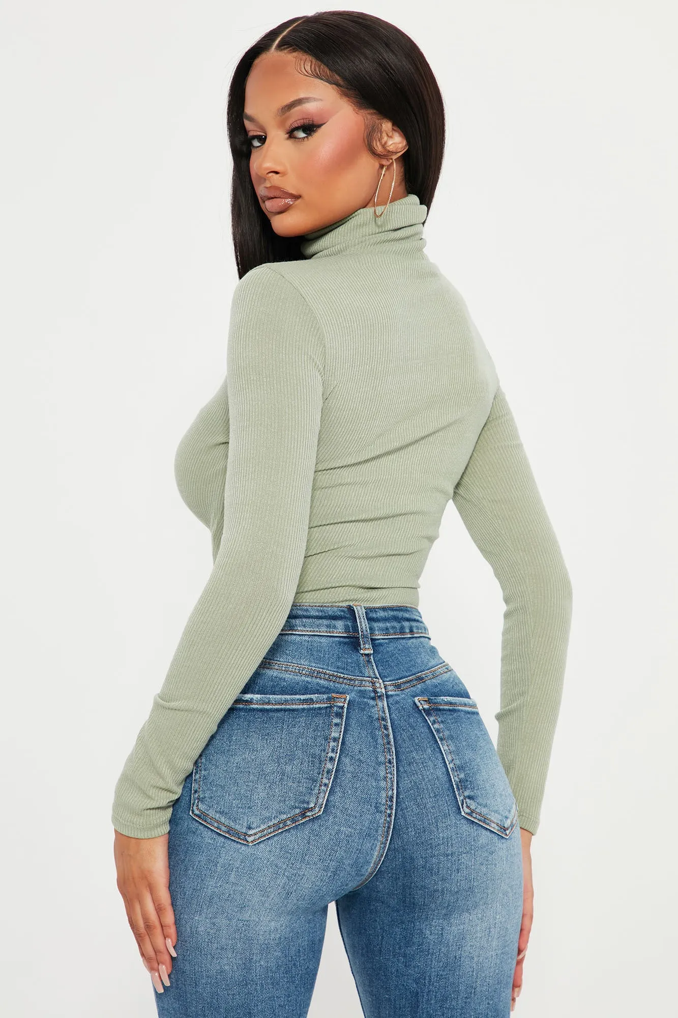 Alanna Turtleneck Bodysuit - Sage