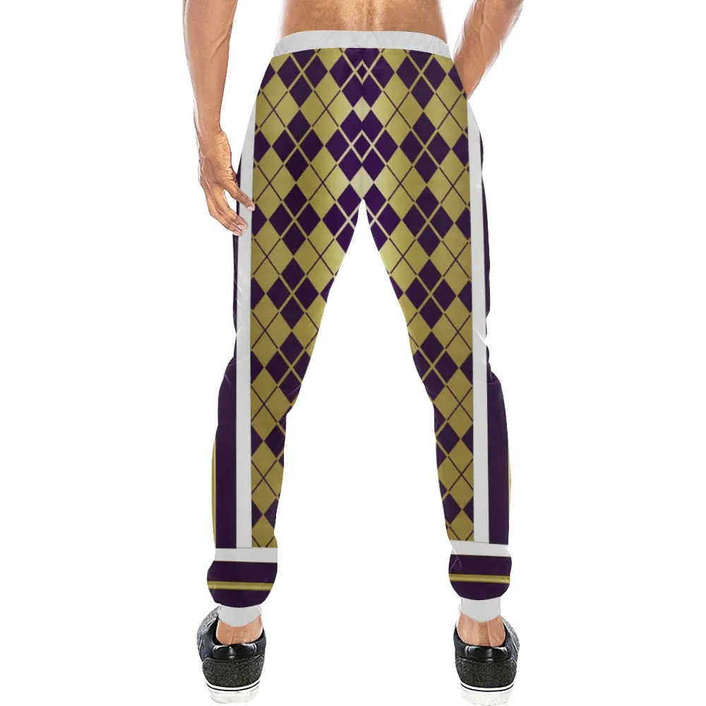 ARLEQUIN GRAPE Men's All Over Print Sweatpants