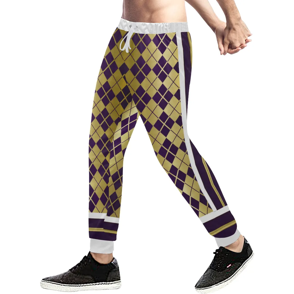 ARLEQUIN GRAPE Men's All Over Print Sweatpants