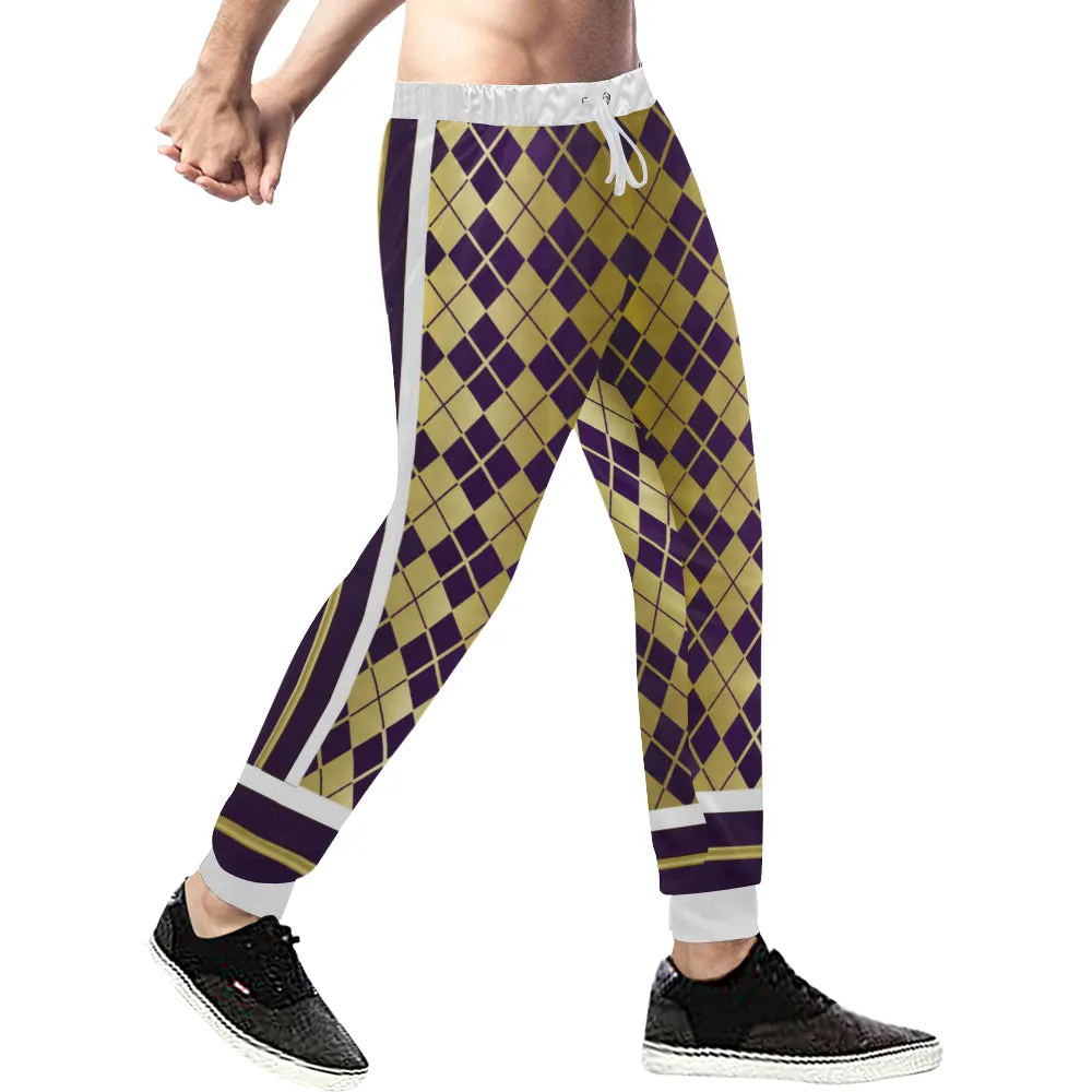 ARLEQUIN GRAPE Men's All Over Print Sweatpants