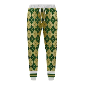 ARLEQUIN GREEN Men's All Over Print Sweatpants