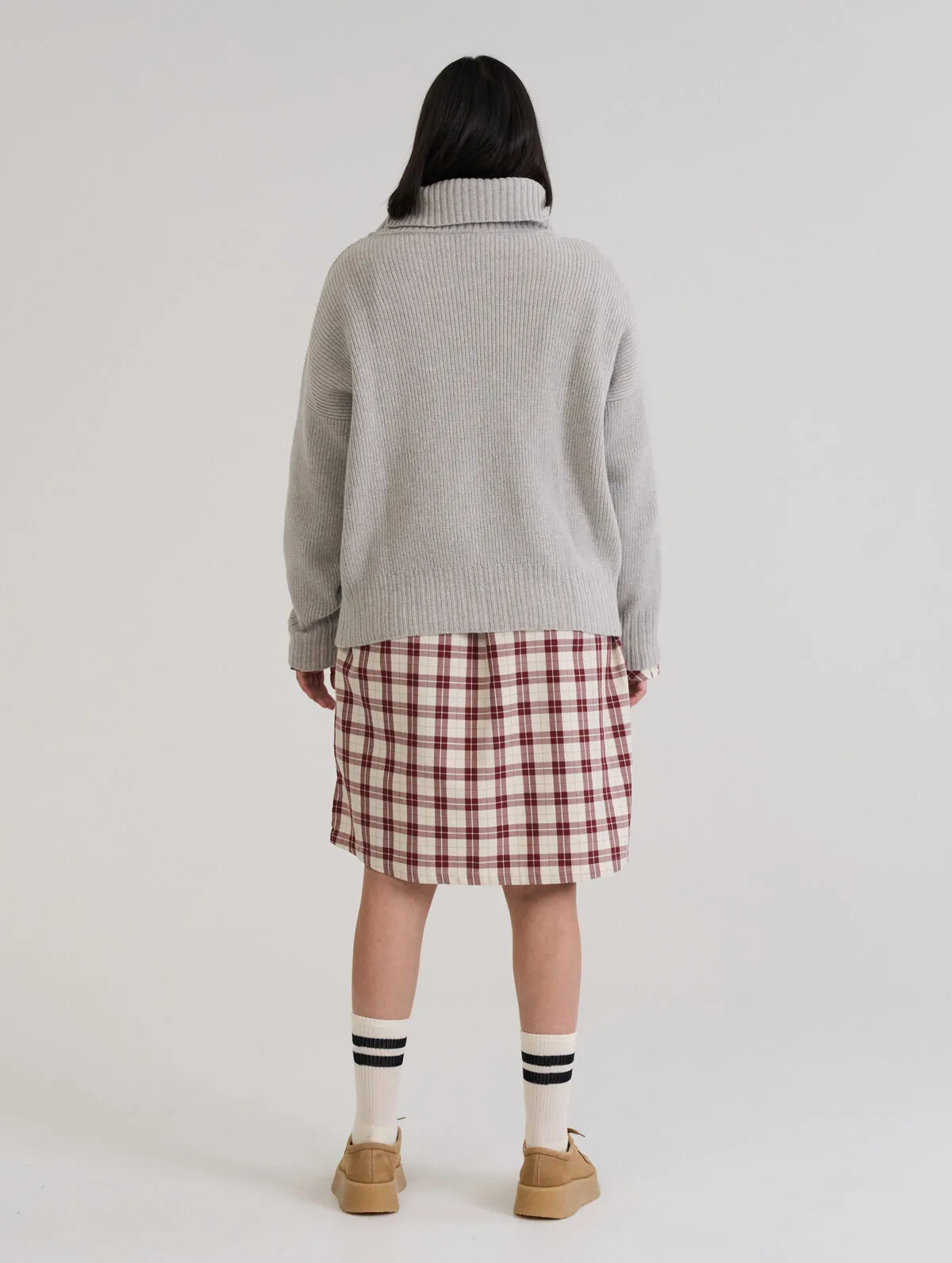 Asta Turtleneck Sweater Marble Grey