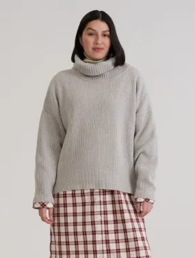 Asta Turtleneck Sweater Marble Grey