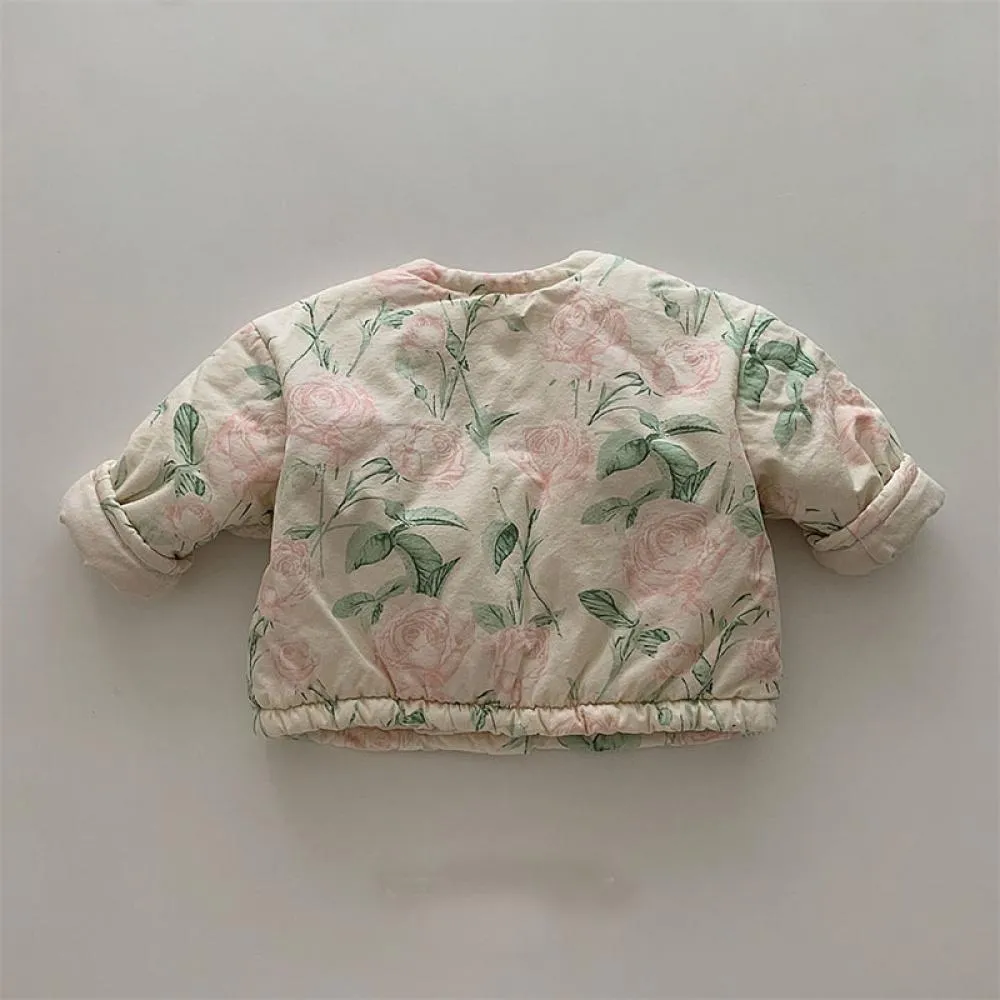 Autumn and Winter Baby Boys and Girls Western Style Checkered Flower Cotton Coat Baby Clothes Wholesale