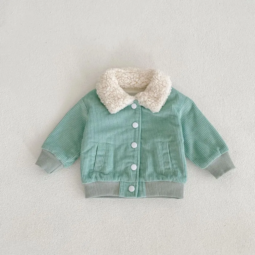 Autumn and Winter Baby Girls Corduroy Cardigan Coat Wholesale Girls Clothes