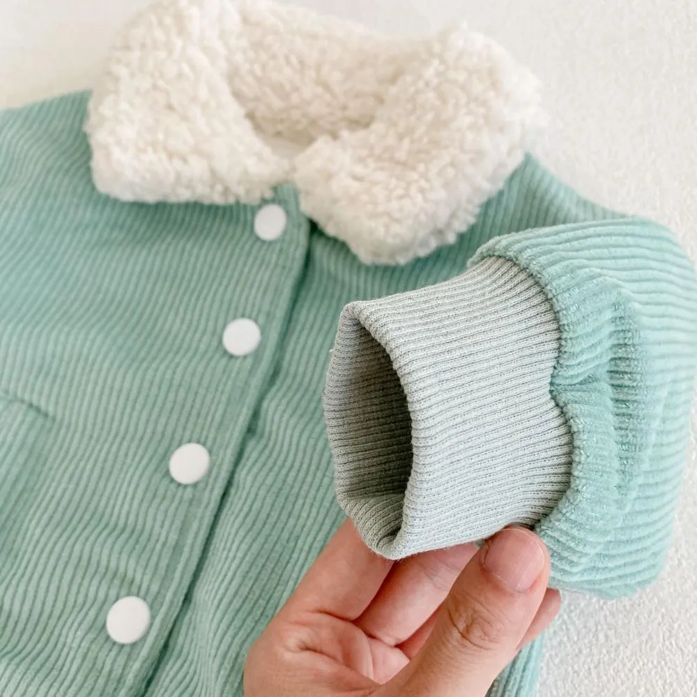 Autumn and Winter Baby Girls Corduroy Cardigan Coat Wholesale Girls Clothes