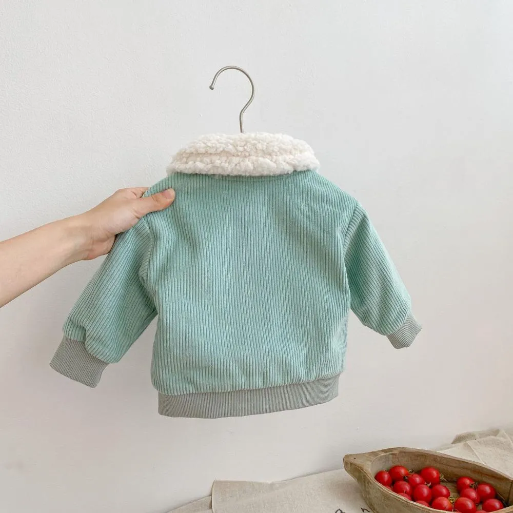 Autumn and Winter Baby Girls Corduroy Cardigan Coat Wholesale Girls Clothes
