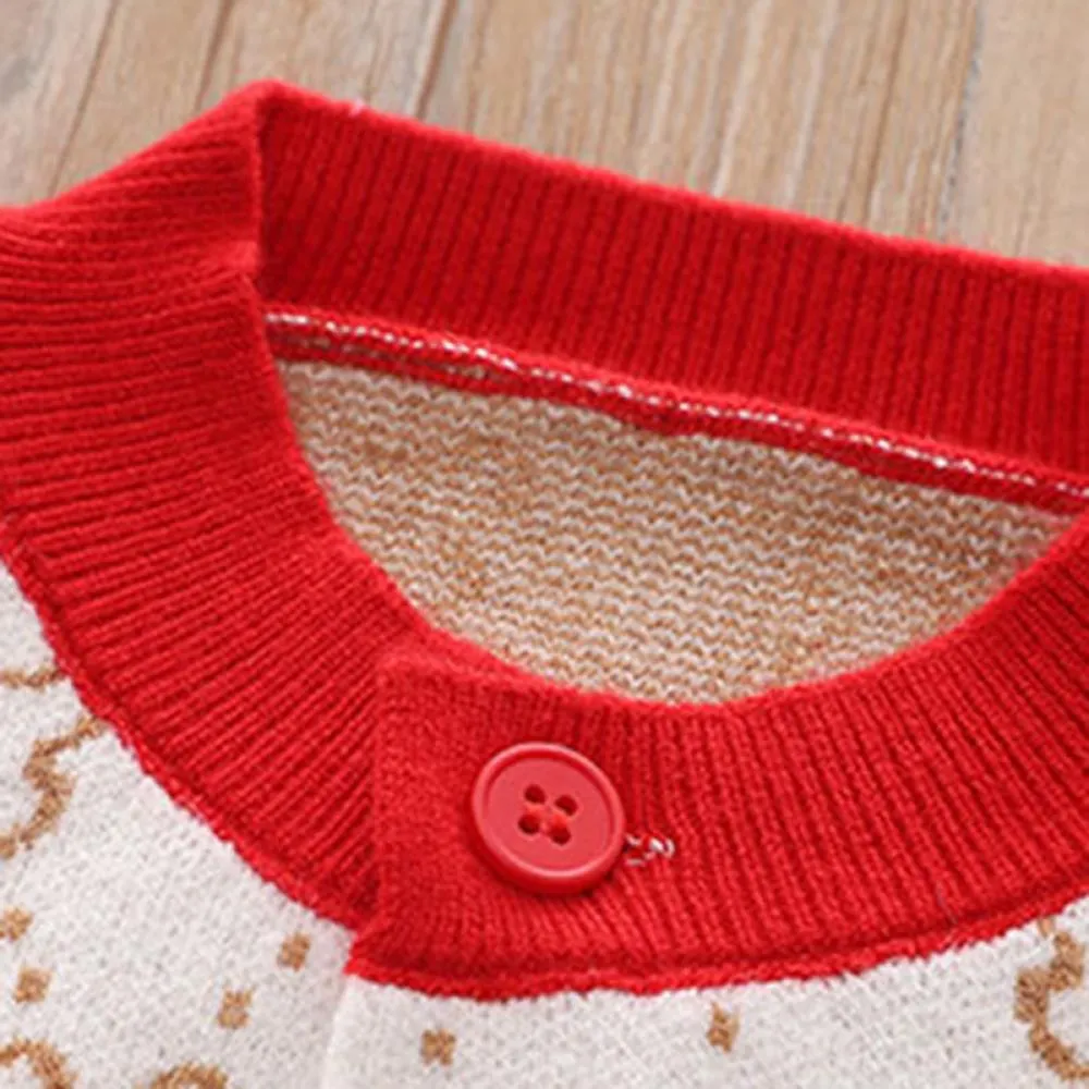 Autumn and Winter Girls' Knitted Cardigan Dress Two Pieces Set Wholesale Girls Clothes