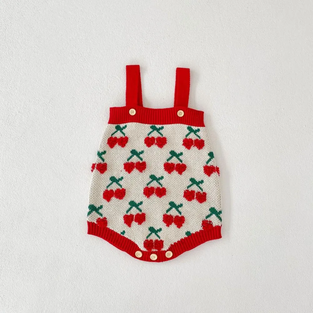 Autumn and Winter Suit 0-2T Baby Girl Cherry Embroidered Top   Coat Wholesale Girls Clothes