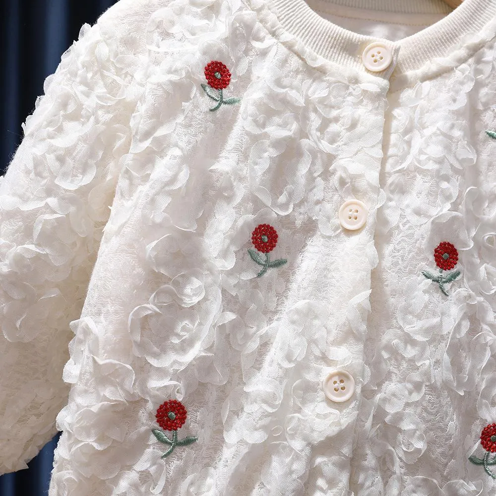 Autumn Little Girls Western-style Cute Cardigan Coat Wholesale Girls Clothes