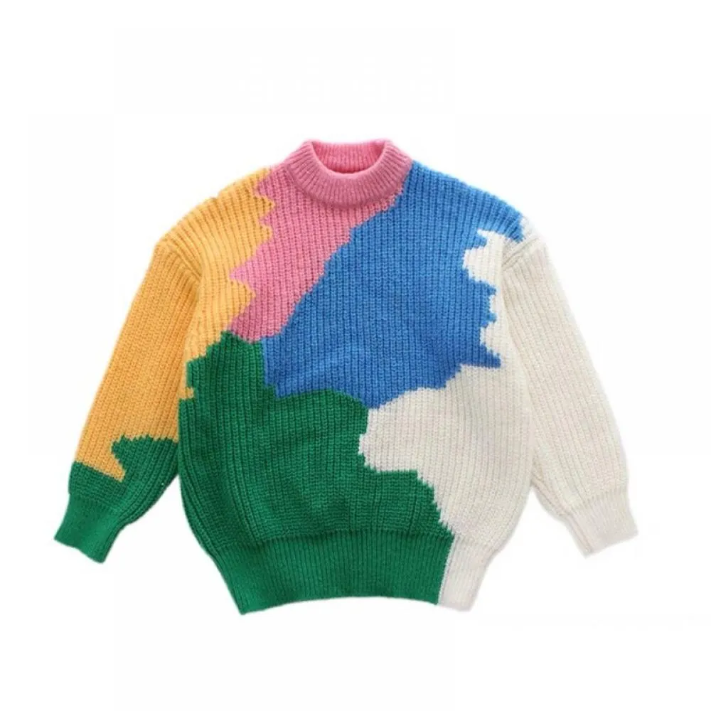 Autumn Little Girls Western-style Pullover Sweater Wholesale Girls Clothes