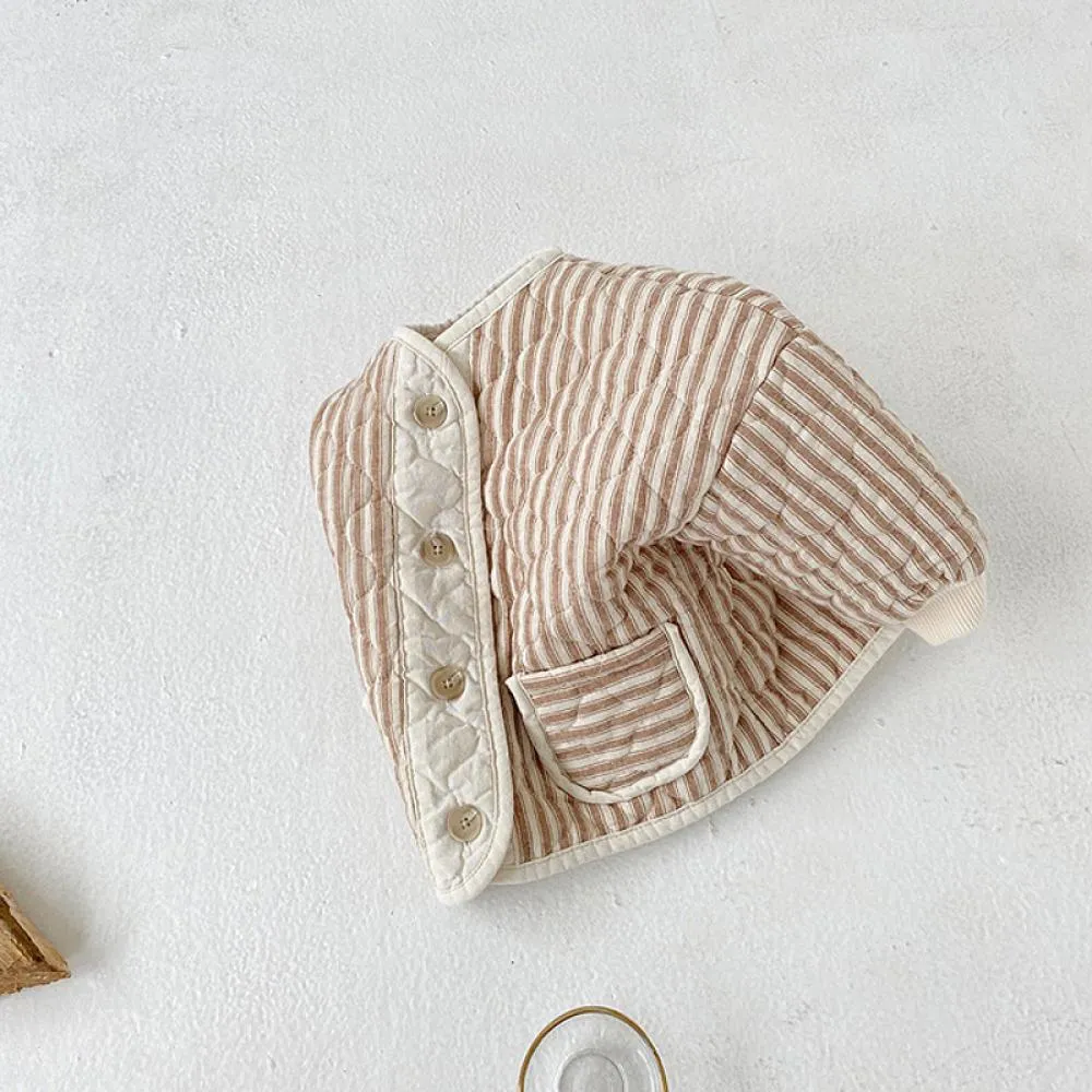 Baby Autumn Rhombus Wavy Coat Wholesale Baby Clothes