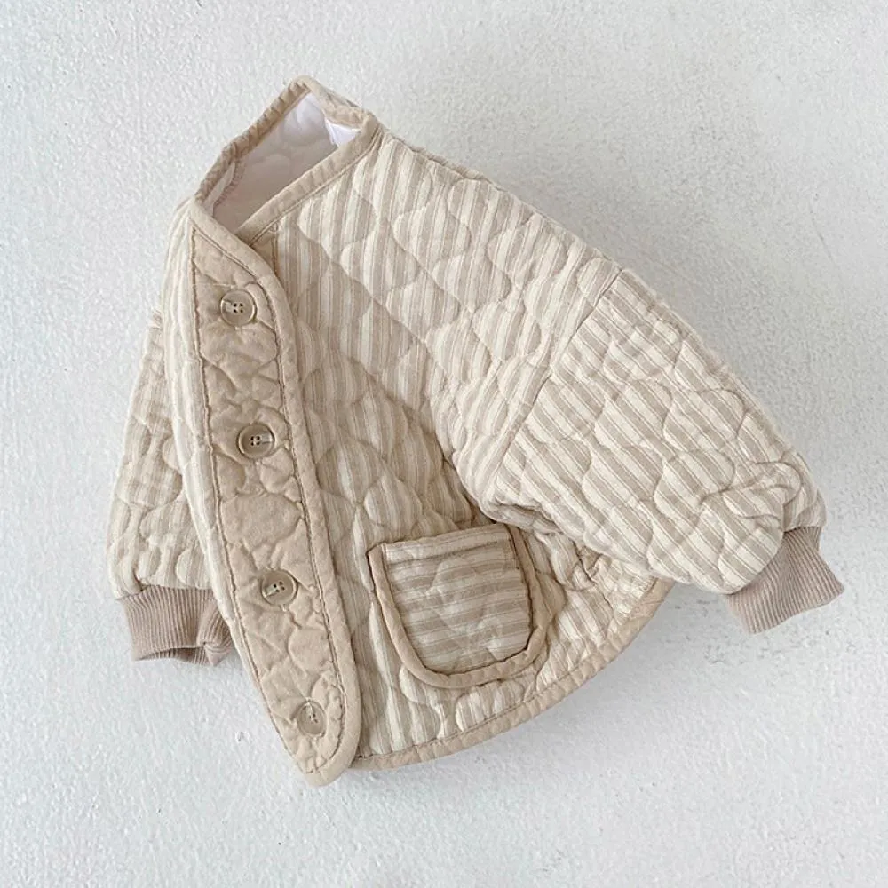 Baby Autumn Rhombus Wavy Coat Wholesale Baby Clothes
