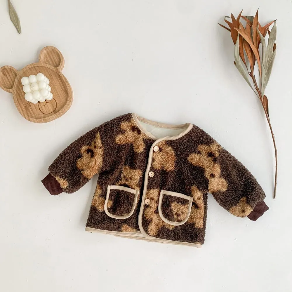 Baby Autumn/Winter Cartoon Thicken Cardigan Western-style Coat Wholesale Baby Clothes