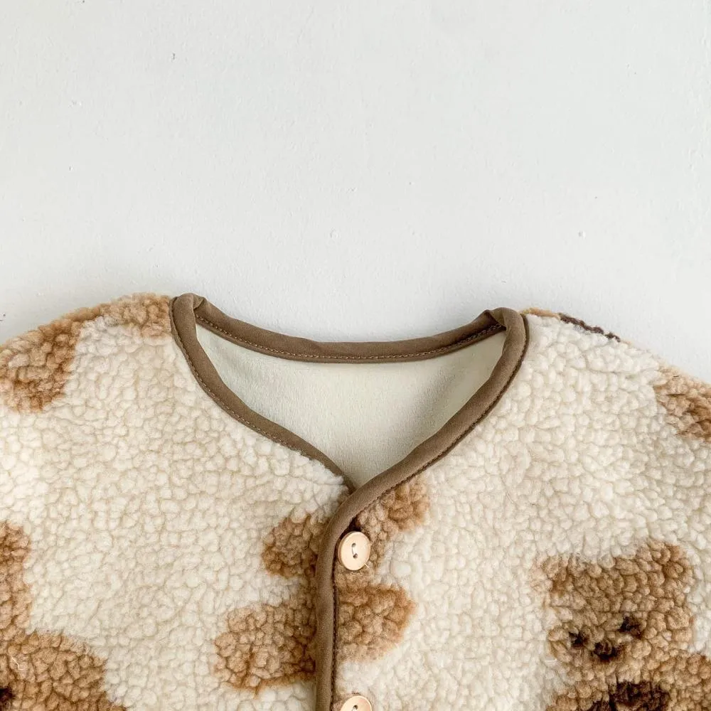 Baby Autumn/Winter Cartoon Thicken Cardigan Western-style Coat Wholesale Baby Clothes