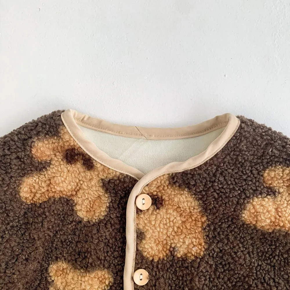 Baby Autumn/Winter Cartoon Thicken Cardigan Western-style Coat Wholesale Baby Clothes