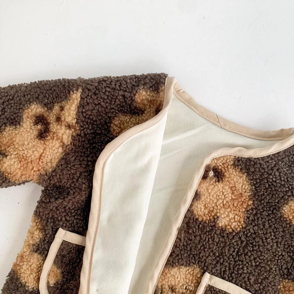 Baby Autumn/Winter Cartoon Thicken Cardigan Western-style Coat Wholesale Baby Clothes