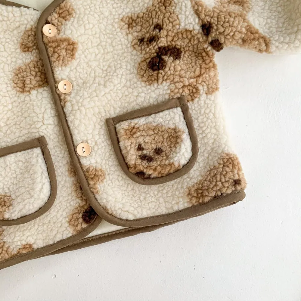 Baby Autumn/Winter Cartoon Thicken Cardigan Western-style Coat Wholesale Baby Clothes