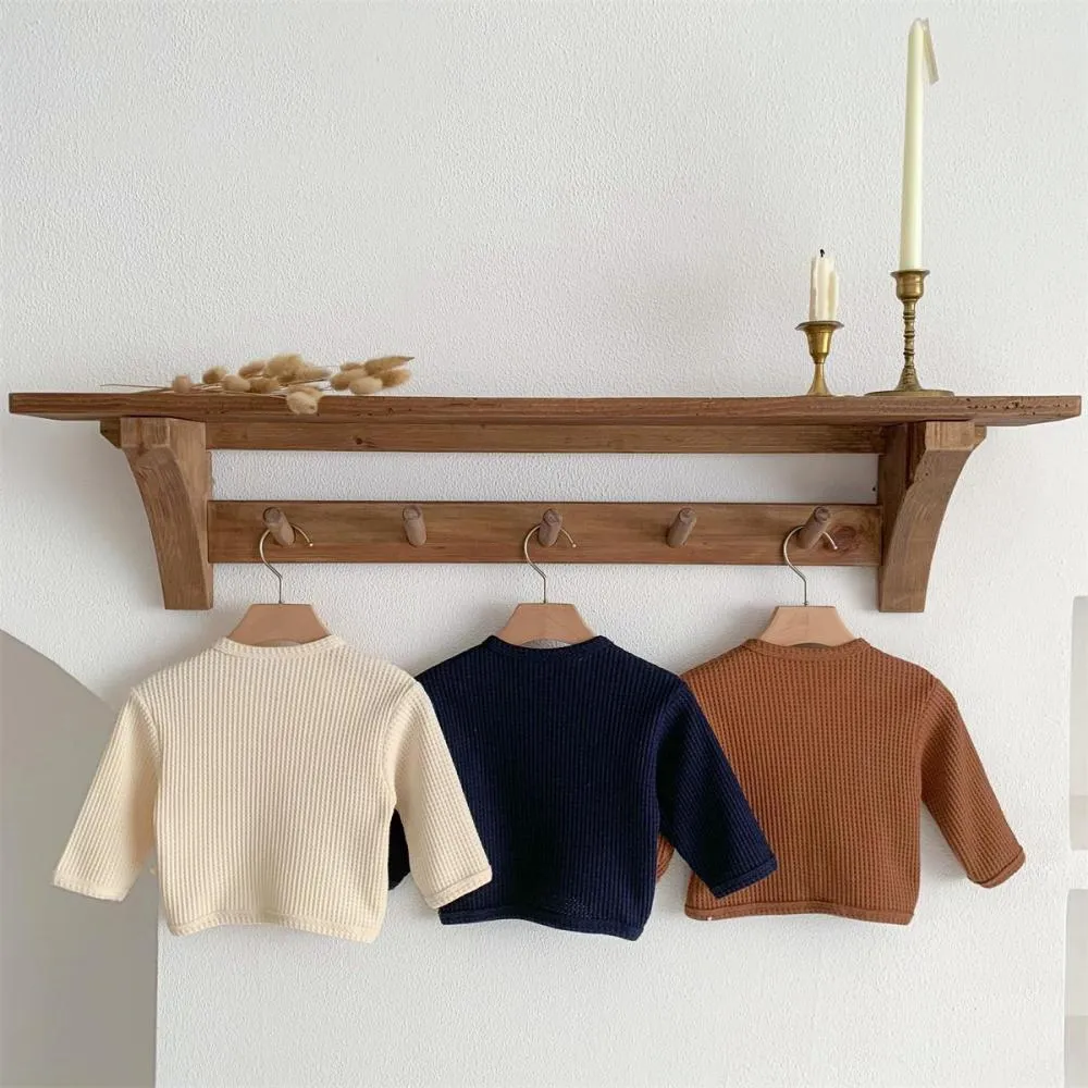 Baby Cardigan Spring And Autumn Baby Waffle Knitted Bottoming Shirt Thin Coat Wholesale