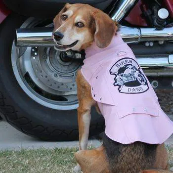 Biker Dawg Motorcycle Jacket - Pink