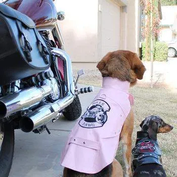 Biker Dawg Motorcycle Jacket - Pink