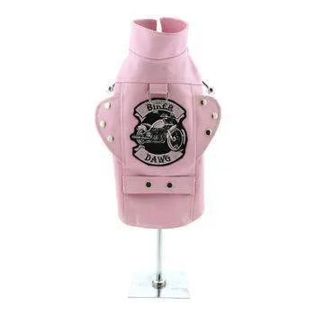 Biker Dawg Motorcycle Jacket - Pink