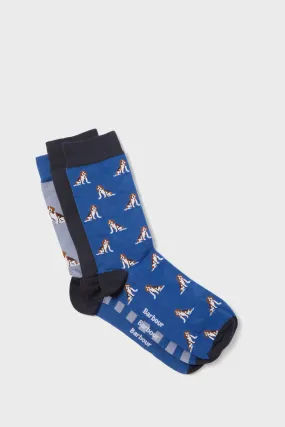 Blue Beagle Dog Sock Set