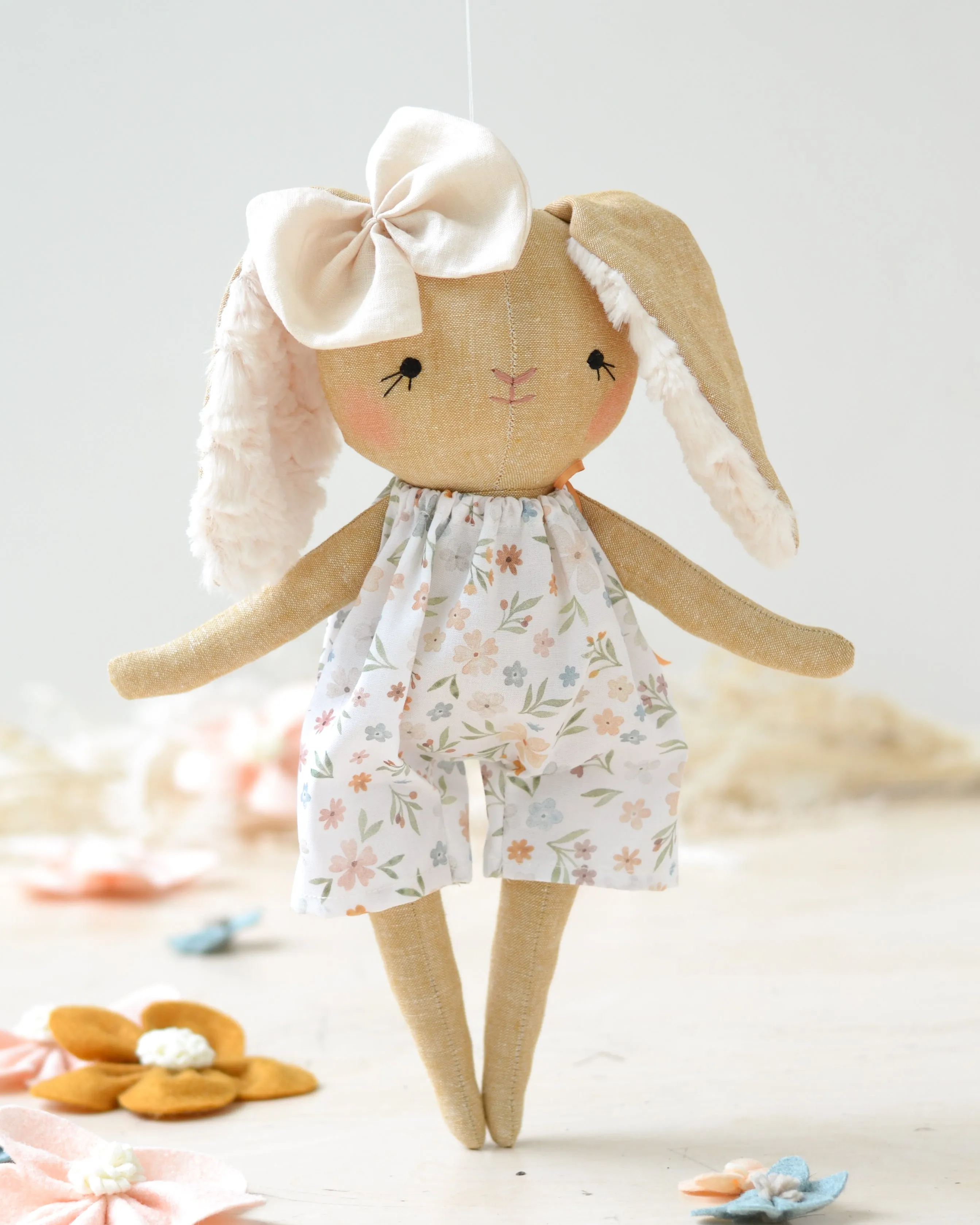 Bunny Soft Toy Jeanne Floral Jumpsuit
