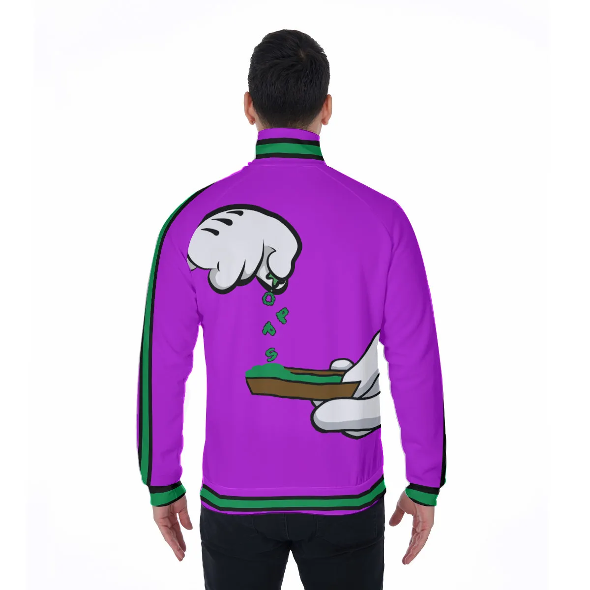 BURN THE OPPS PRPLE Stand Collar Jacket