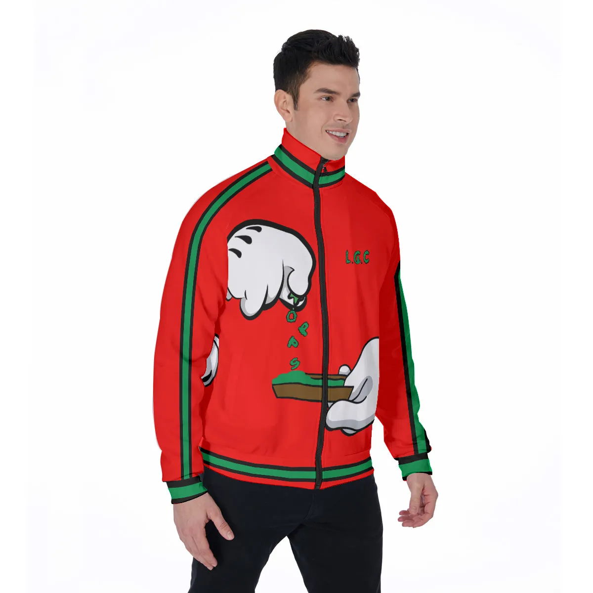 BURN THE OPPS RED Stand Collar Jacket