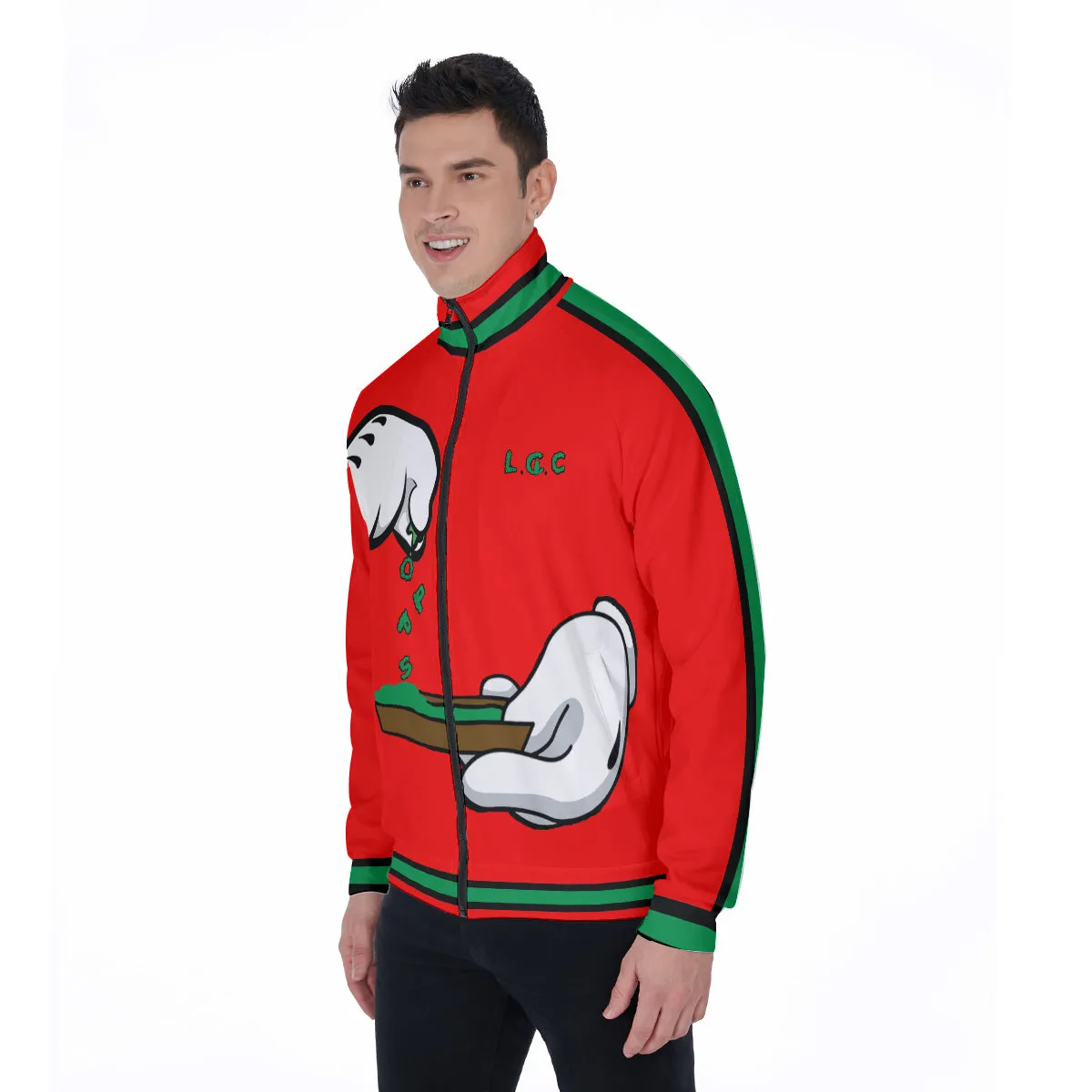 BURN THE OPPS RED Stand Collar Jacket