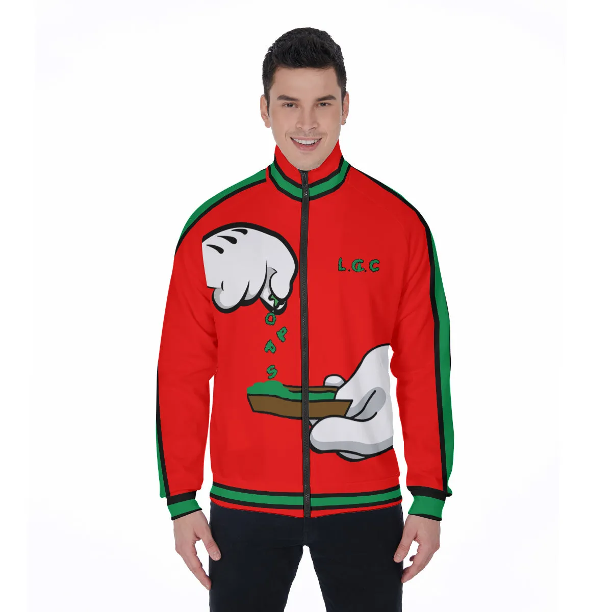 BURN THE OPPS RED Stand Collar Jacket