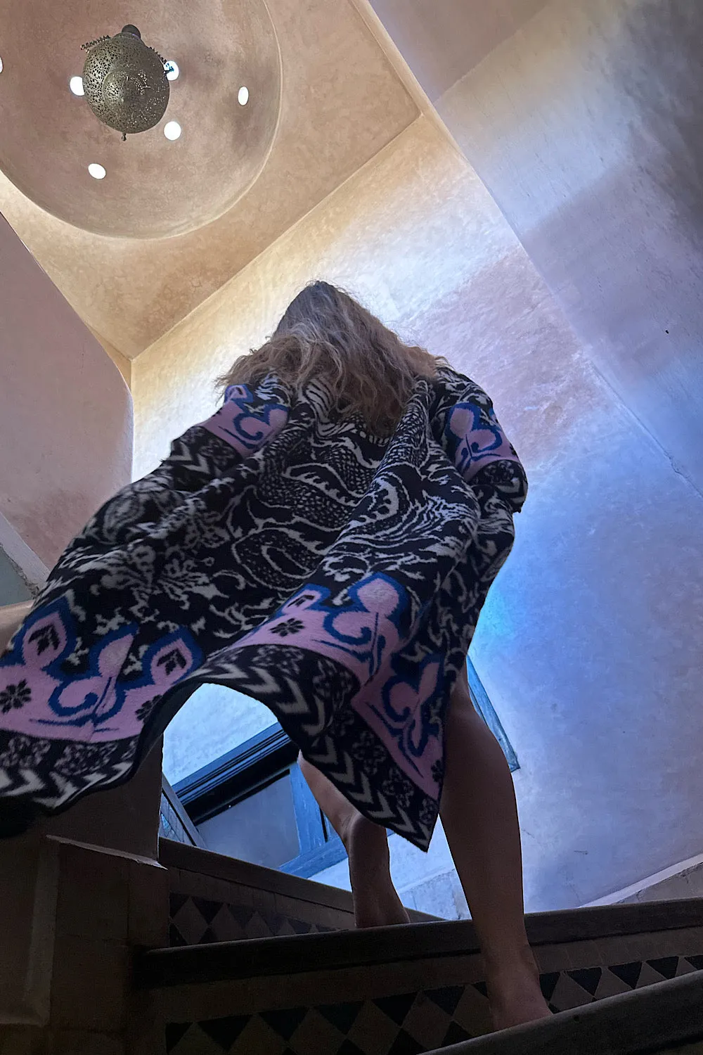 CAPPOTTO IN MAGLIA PATTERN FIORI