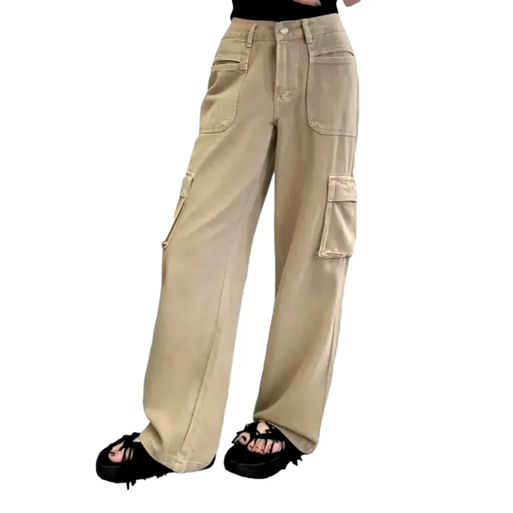 Cargo floor-length jeans
 for women