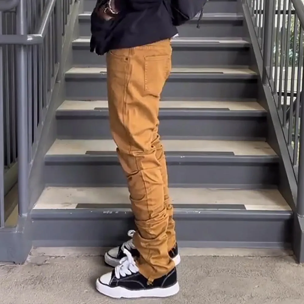 Casual Versatile Solid Color Multi-color Jeans