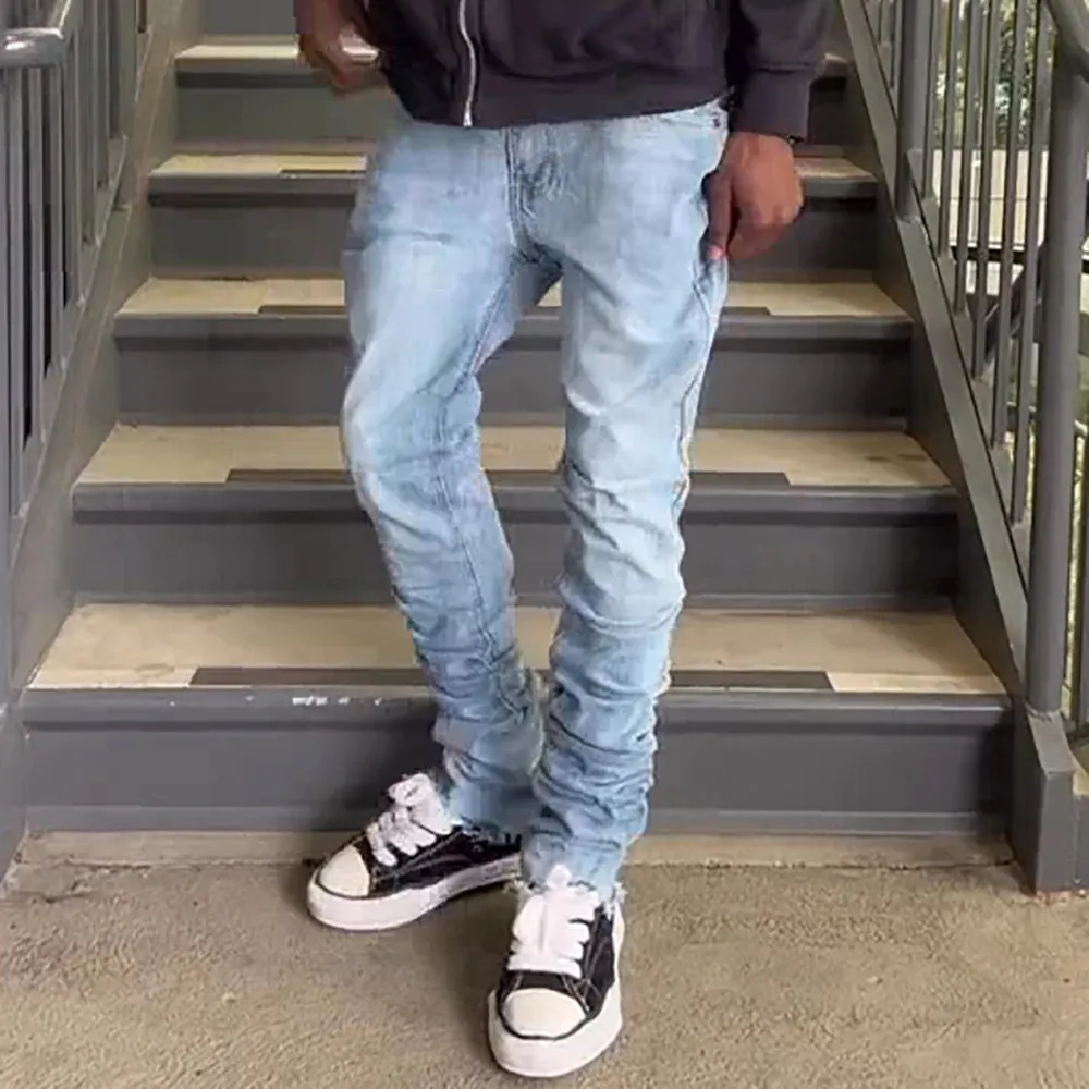 Casual Versatile Solid Color Multi-color Jeans