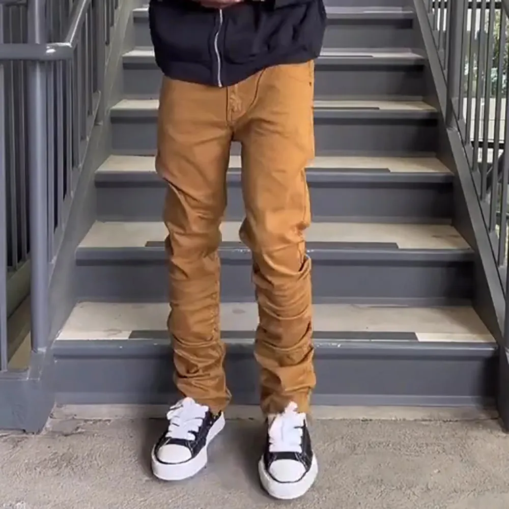 Casual Versatile Solid Color Multi-color Jeans